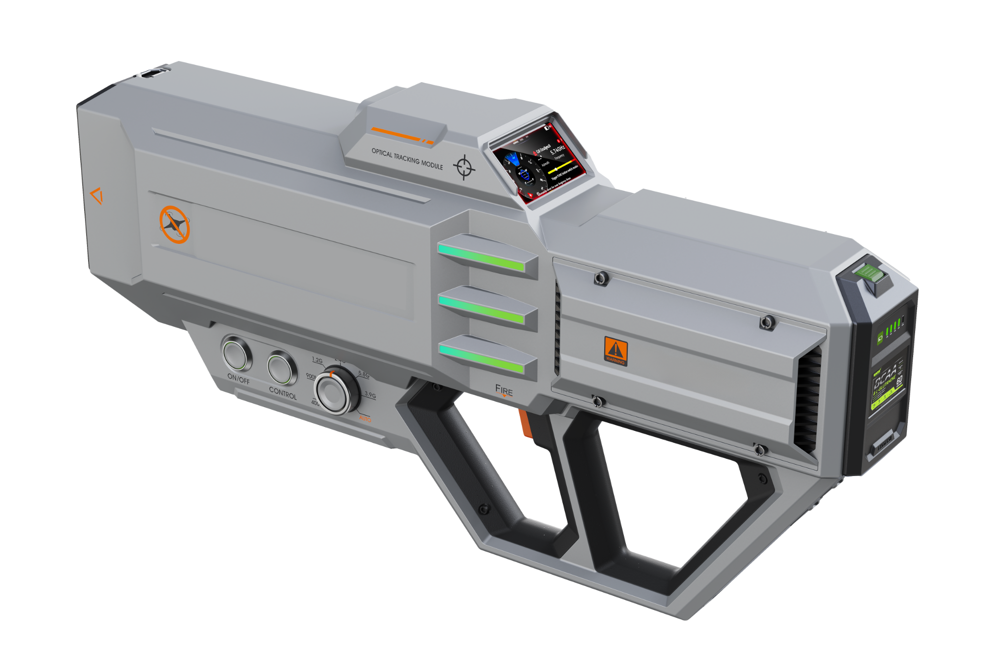 Handheld Anti-Drone All-in-One Device (3KM Range): 300M-6GHz