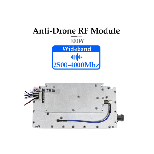 100W GaN LoRa Anti-Drone Module (2500-4000MHz) : RF Power Amplifier with Circulator, Supporting FPV Strike (Compatible with DJI Mavic and Other Drone