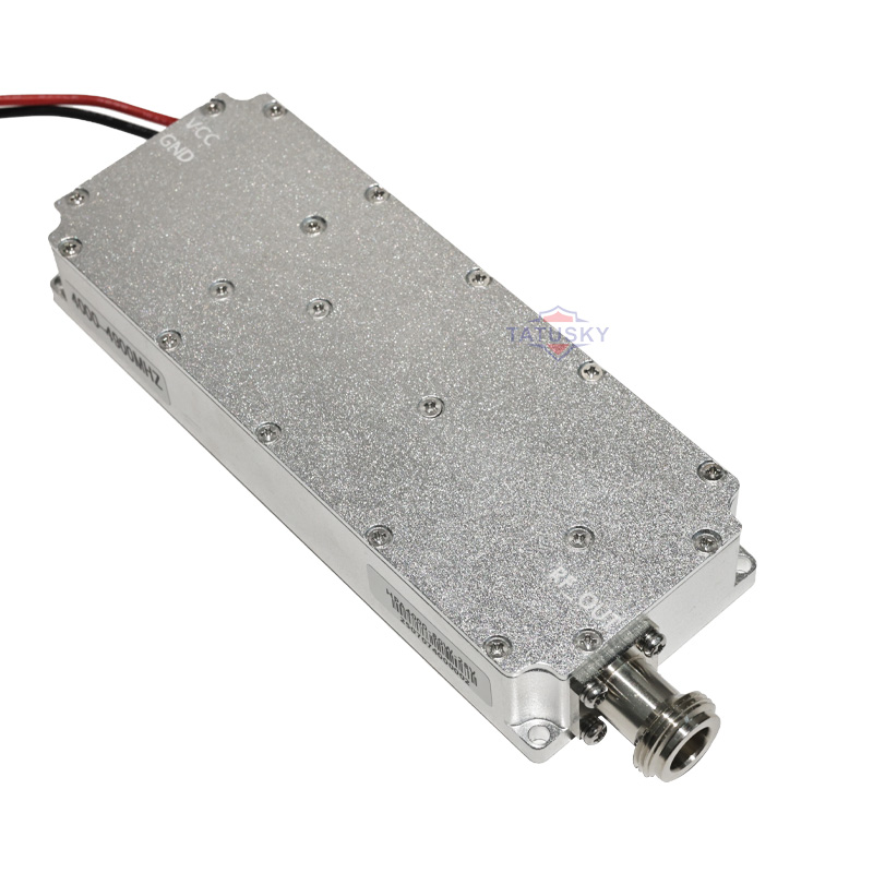 GaN-Based 4000-4900MHz Anti-Drone RF Amplifier – 80W Wideband, Customized Portable with RS485
