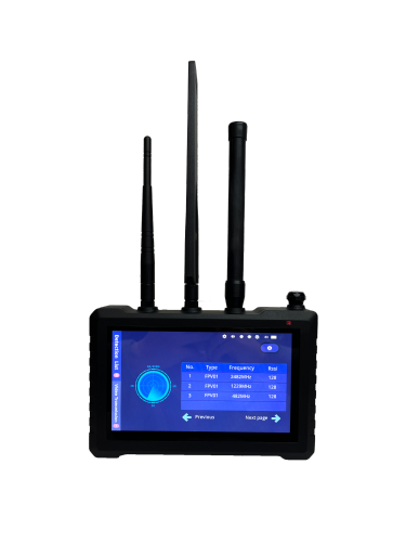 Portable Full Bands Drone Detector 70MHz-6.2GHz Display FPV RF Video Signal Anti UAV Watch Collaboration Touch Screen