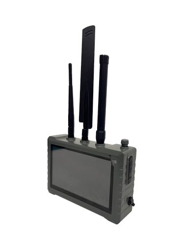 Portable 70MHz–6.2GHz Full-Band Drone Detector – 1 Host + N Wristband Displays, FPV/RF Signal Anti-UAV System with Touch Screen