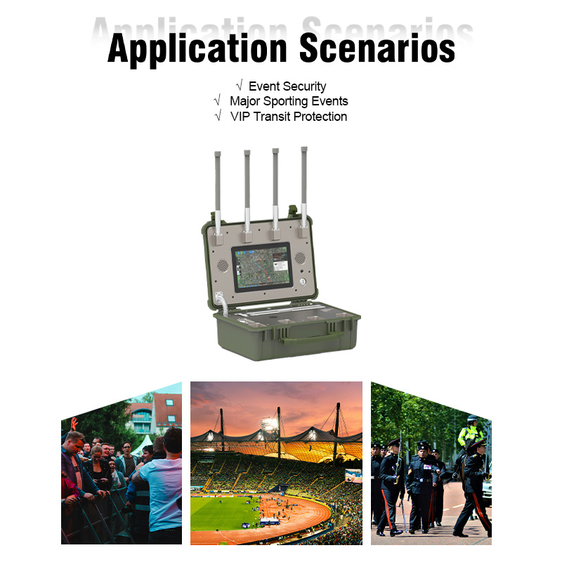 Portable Counter-Drone System | 10KM Long-Range UAV Detection & Tracking | 100MHz–6.2GHz Field Security Solution