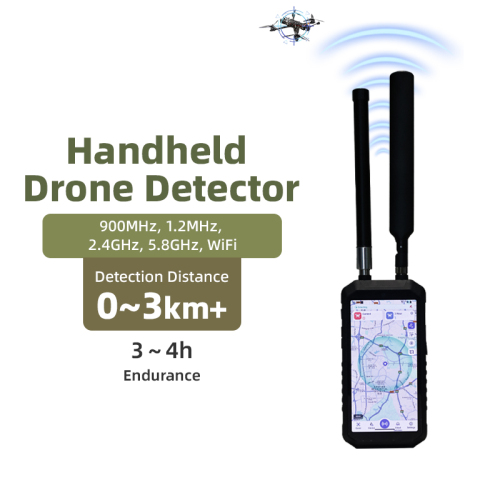 Handheld UAV Signal Detector | 3KM Long-Range 100MHz–6GHz Portable Drone Tracker for Security &amp; Surveillance