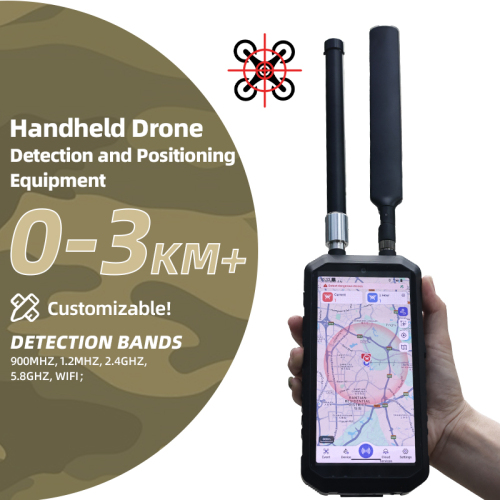 3KM Handheld Drone Detector | 100MHz–6GHz Full-Band UAV Detection & GPS Tracking | Portable Security Device for Field Operations