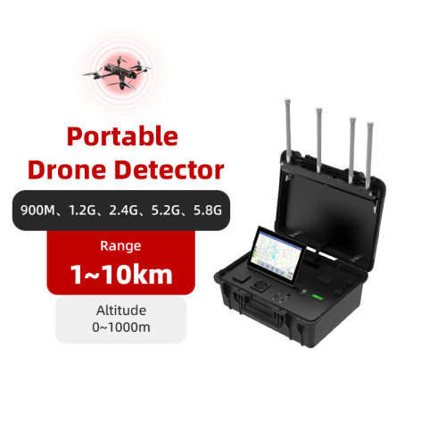 Full-Band 10km Portable Drone Detector | UAV &amp; FPV Detection with Location Tracking | Anti-Drone RF Technology, Long-Range Protection, Real-Time Alerts for Security Systems