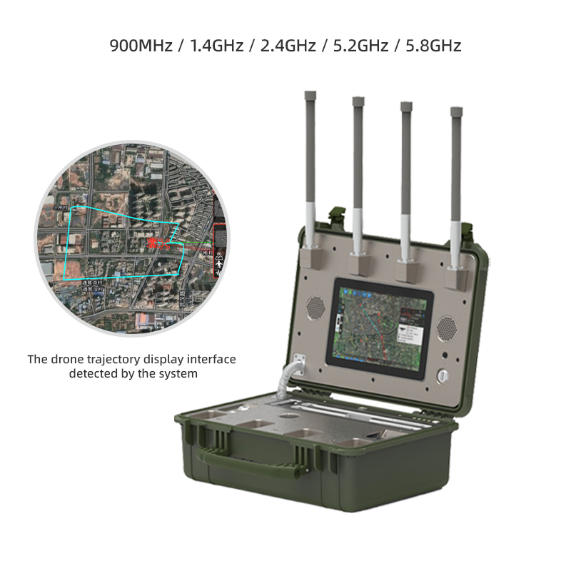 10KM Portable Drone Detector with Positioning Simultaneous Drone Detection: ≥30 drones