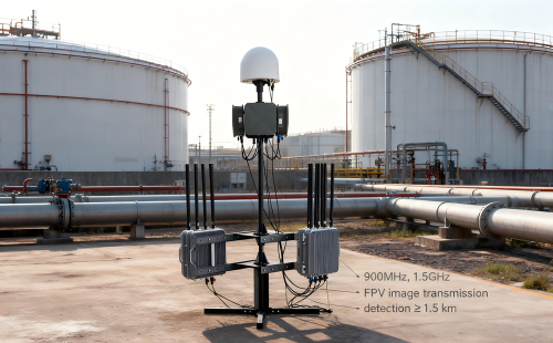 70MHz-6GHz Full-Frequency 10km Stationary Drone Detection&amp;Position&amp; Jamming &amp; Anti-Drone System Airport|Prison|Border C-Uas Fpv Video Signal Capture