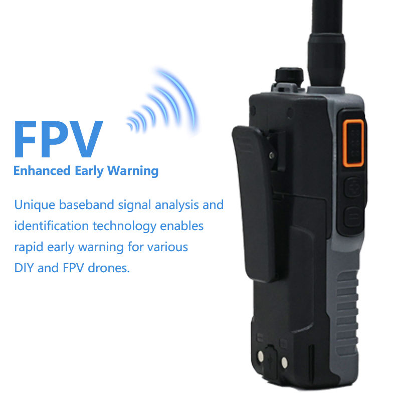 70MHz-6.2GHz 1.5KM Radius Handheld Drone Detector for DJI Autel Hubsan FPV with Spectrum Feature Identification 1.5km Drone Detection System for Anti Drone