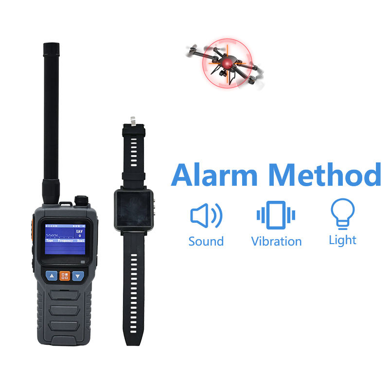 70MHz-6.2GHz 1.5KM Radius Handheld Drone Detector for DJI Autel Hubsan FPV with Spectrum Feature Identification 1.5km Drone Detection System for Anti Drone