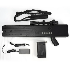 Customizable Anti-Drone Gun with 6 or 8 Frequency Bands, 410MHz–5900MHz Coverage, Forced Landing, Return-to-Home and Video Link Cut-Off Functions, 1000–2000m Jamming Range, 180W High Power Output for Tactical Drone Defense