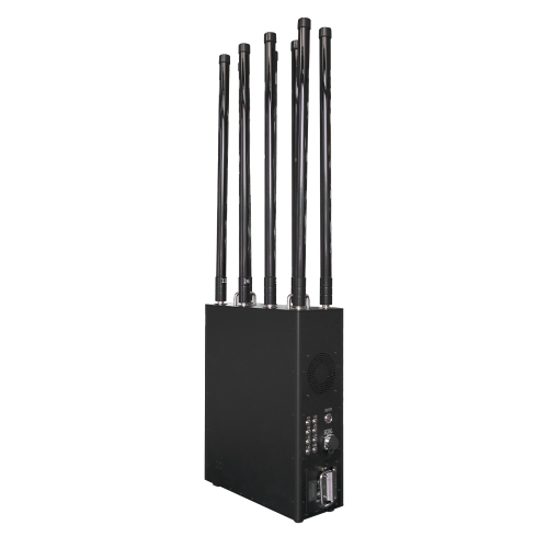 Mobile Backpack-Style Anti-Drone Suppressor with Modular Multi-Band Jamming, Adjustable Frequency Modules, Internal Battery or DC24V Power Supply, Efficient Cooling System for Continuous Field Deployment