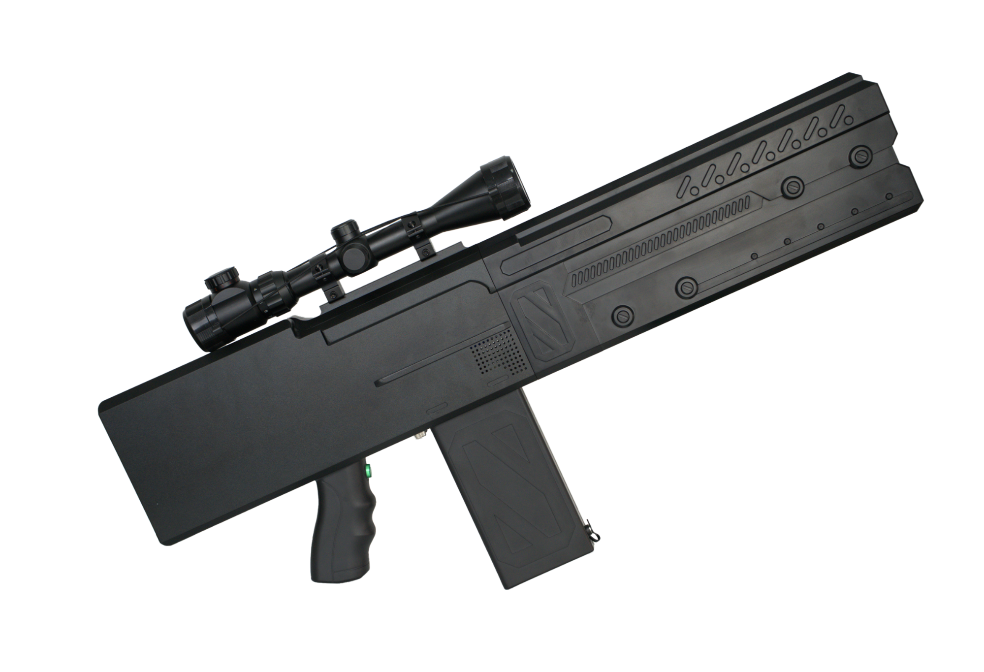 Customizable Anti-Drone Gun with 6 or 8 Frequency Bands, 410MHz–5900MHz Coverage, Forced Landing, Return-to-Home and Video Link Cut-Off Functions, 1000–2000m Jamming Range, 180W High Power Output for Tactical Drone Defense