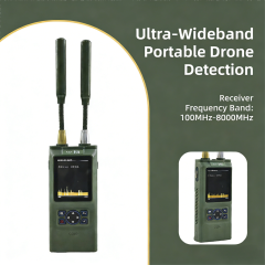 Anti Drone Detection Device 1KM Detection Range Full Range 100–8000MHz Handheld Use