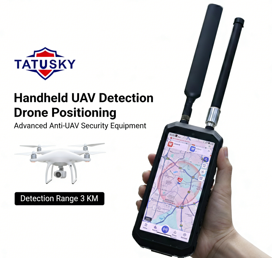 Full-Band 100–6000MHz Passive Drone Detection Device | Accurate SN Recognition, Pilot Position Navigation & Multi-Device Network Management | Compact 3km Range Solution