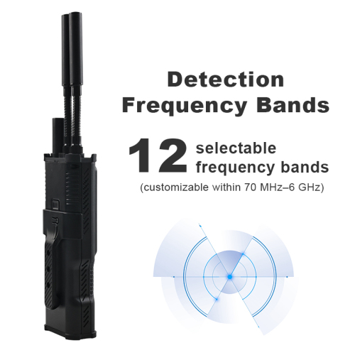 Professional Handheld Drone Detection System 70MHz–6GHz Full Spectrum 6 Hours Working Time for DJI FPV Autel