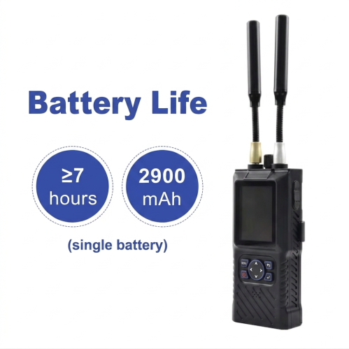 Handheld UAV Detection Device Supporting 0MHz-8000MHz Frequency Scanning OFDM Drone Signal Identification and Analog Video Interception