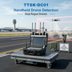 High Precision Drone Identification Device Passive Signal Receiving No Electromagnetic Radiation 0-5KM Detection Radius RID Drone ID Resolution 13.3 Inch LCD Screen Lightweight Carry Case Design