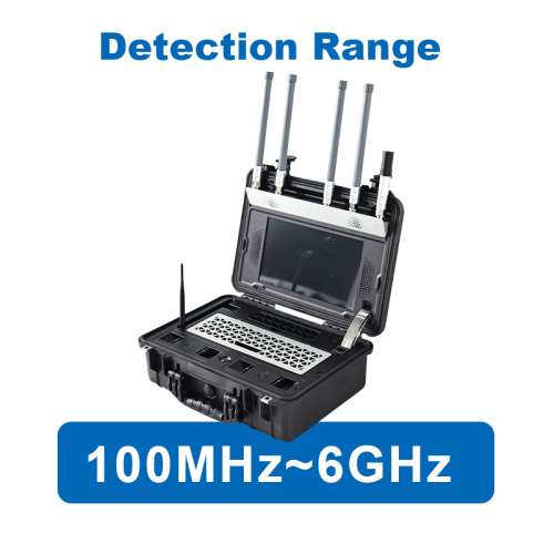 All-band Drone Detector 100MHz to 6GHz Full Frequency Coverage Single-station Precise Positioning Non-cooperative Target Recognition Power-off Resistant Blacklist Whitelist Data