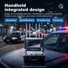 Portable Passive Drone Detector 100MHz-6GHz Frequency Range Single Station CRPC Positioning Non-cooperative Target Detection with Blacklist Whitelist Function 6-7H Long Battery Life IP66 Protection