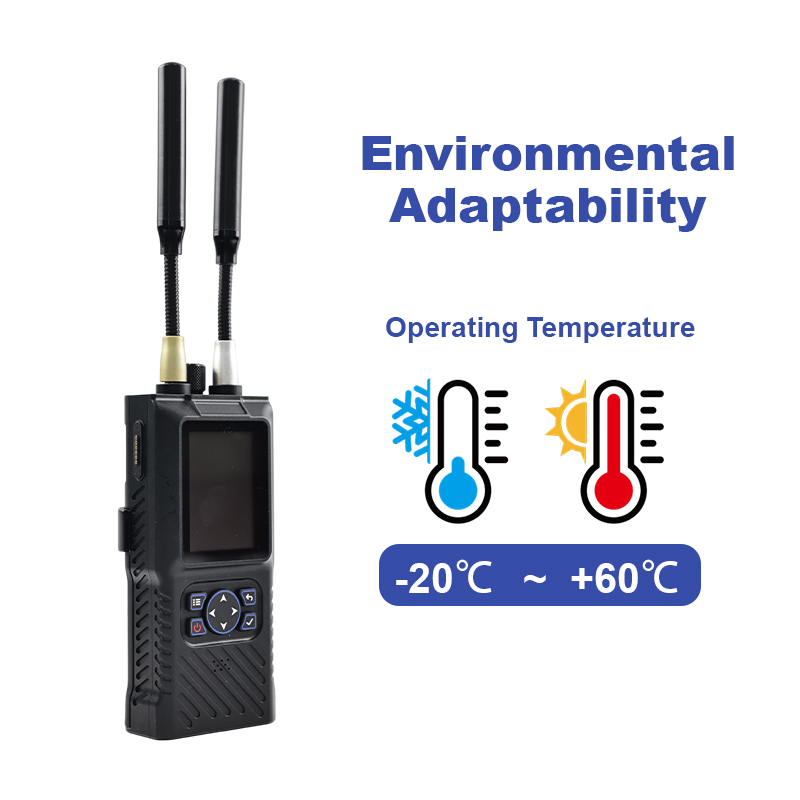 0-8GHz Full Band Drone Detector Compatible with DJI Autel Racing Drones Analog & OFDM Signal Capture Handheld Anti-UAV Scanner for Airspace Safety Management