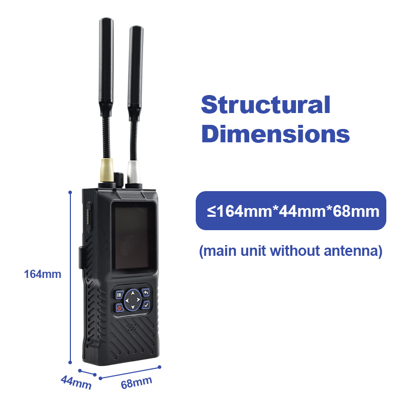 0MHz-8GHz Full Spectrum Handheld UAV Detector Multi-brand Drone Signal Scanner Anti Drone Detector with Bluetooth Data Transmission