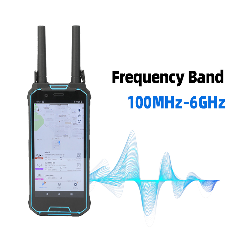100MHz-6GHz 3KM Range Handheld Drone Detection System Wide Range Positioning Equipment with FPV Mapping & DJI Detector