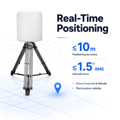 Fix Drone Sensor with 100MHz-6GHz Detection Bands 10km Range Multi-target Tracking Drone RF Locator for Airport Government Venue Critical Industrial Airspace Safety