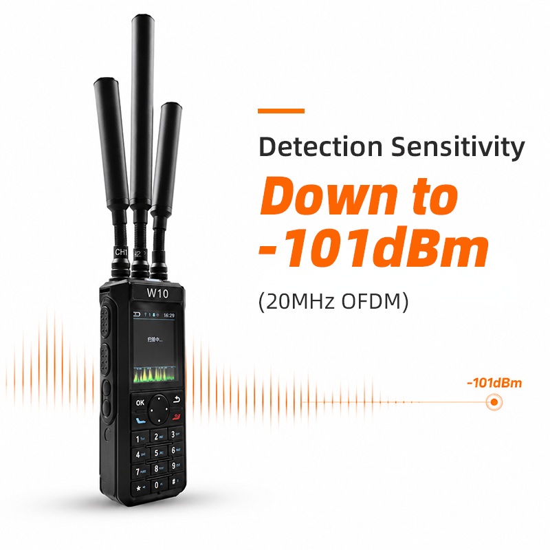 Handheld Drone Detection System with Ultra-wideband 300-13400MHz 5km Long Distance with RID Detection for Drone Detector