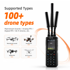300MHz-13.4GHz Professional Handheld Drone Detection Device TTSK-W10, Identifies 100+ UAV Types Including Analog FPV, Digital FPV and Wi-Fi Drones with Ultra-Wideband RF Scanning