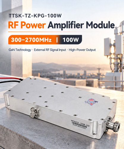 100W 300-2700MHZ Wideband GaN RF Power Amplifier Module RS485 Temperature Monitoring for Anti Drone System