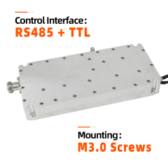 100W 300-2700MHZ Wideband GaN RF Power Amplifier Module RS485 Temperature Monitoring for Anti Drone System