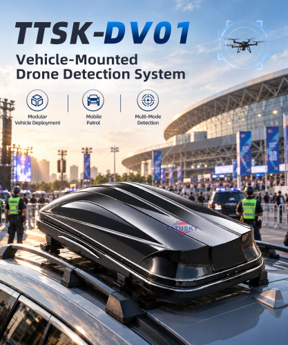 Tatusky DV01 Vehicle-mounted Drone Detection System with Spectrum Detection, RID, Protocol Decoding, Drone and Pilot Positioning, Mobile Monitoring for Anti Drone System