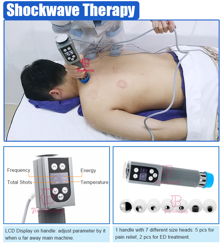 Portable EMS Shockwave Electric Muscle Stimulation Combined Exrtracorporeal  Shock Wave Physiotherapy Pain Management Machine
