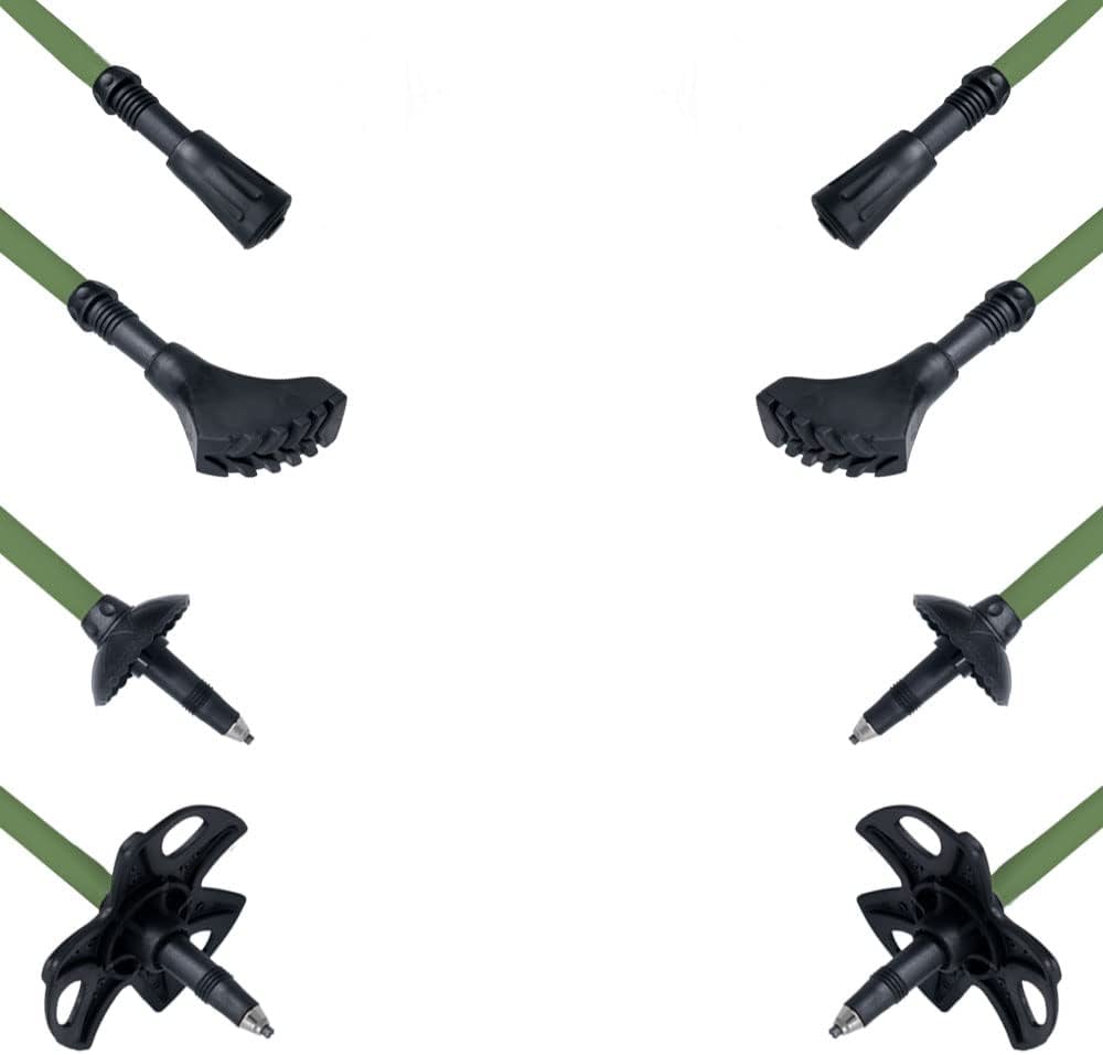 Hiking Poles - Hardened Aerospace-grade aluminum, ultra-tough, lightweight, and compact. Strengthened flip-locks and reinforced tips, twice the strength of steel. Hiking gear designed for explorers.