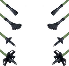 Hiking Poles - Hardened Aerospace-grade aluminum, ultra-tough, lightweight, and compact. Strengthened flip-locks and reinforced tips, twice the strength of steel. Hiking gear designed for explorers.