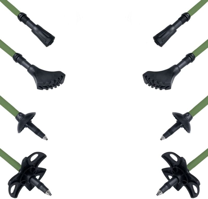 Hiking Poles - Hardened Aerospace-grade aluminum, ultra-tough, lightweight, and compact. Strengthened flip-locks and reinforced tips, twice the strength of steel. Hiking gear designed for explorers.