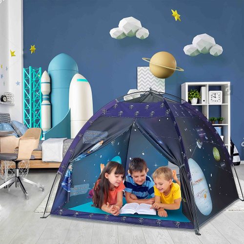 Space World Play Tent-Kids Galaxy Dome Tent Playhouse for Boys and Girls Imaginative Play-Astronaut Space for Kids Indoor and Outdoor Fun
