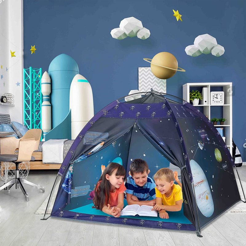 Space World Play Tent-Kids Galaxy Dome Tent Playhouse for Boys and Girls Imaginative Play-Astronaut Space for Kids Indoor and Outdoor Fun