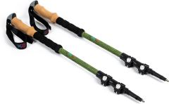 Hiking Poles - Hardened Aerospace-grade aluminum, ultra-tough, lightweight, and compact. Strengthened flip-locks and reinforced tips, twice the strength of steel. Hiking gear designed for explorers.