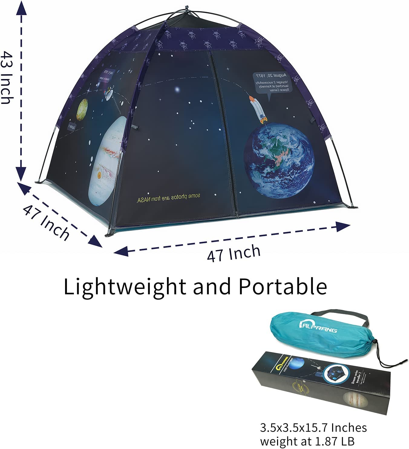 Space World Play Tent-Kids Galaxy Dome Tent Playhouse for Boys and Girls Imaginative Play-Astronaut Space for Kids Indoor and Outdoor Fun