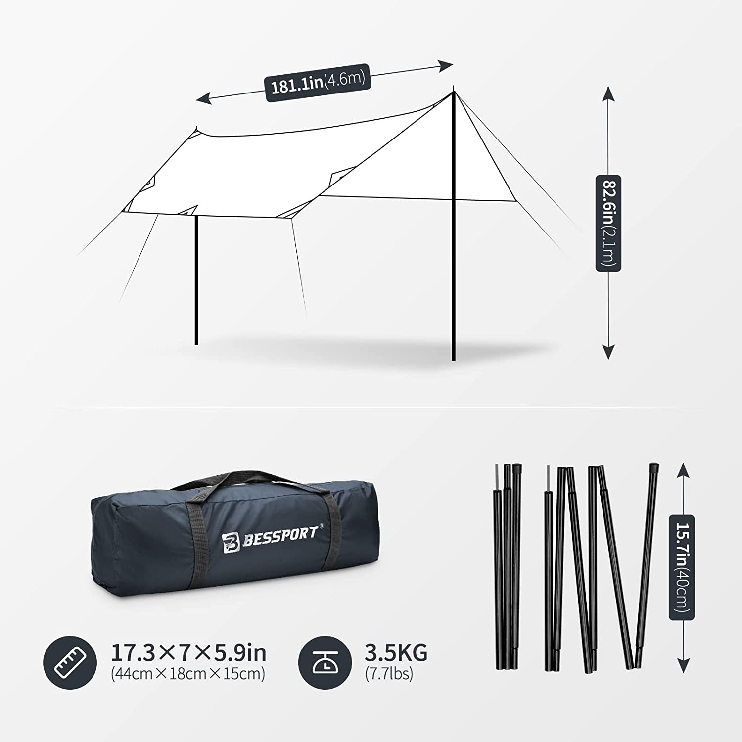 Lightweight Car Awning Sunshade