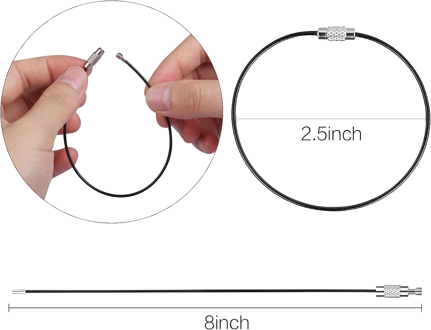 Small Aluminum Carabeaner Hooks