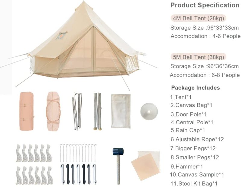 Bell Tent with Top Stove Jack