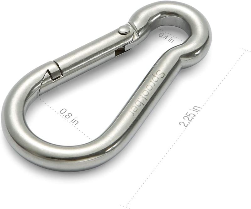 Stainless Steel Spring Snap Hook Carabiner