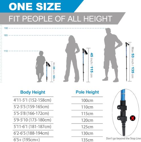Aluminum Hiking Walking Sticks
