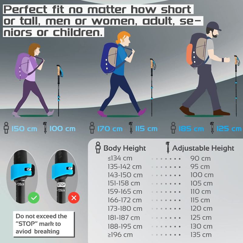 Collapsible and Telescopic Walking Sticks