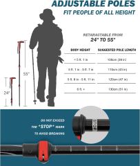 Hiker Trekking Hiking Poles Telescopic