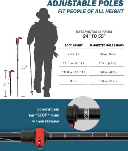 Hiker Trekking Hiking Poles Telescopic