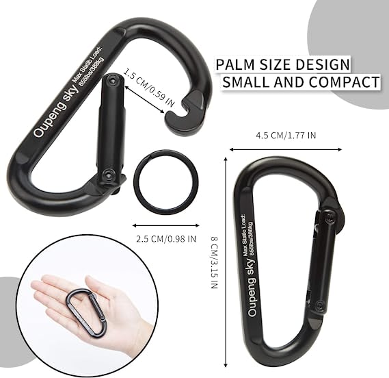 Heavy Duty D Ring Caribeener Clips