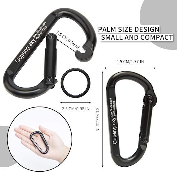 Heavy Duty D Ring Caribeener Clips